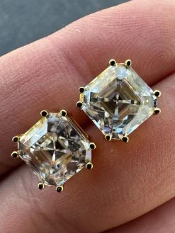 Real Iced Moissanite Stud Earrings Asscher Cut 14k Gold Over 925 Silver 4mm-8mm 24 Real Iced Moissanite Stud Earrings Asscher Cut 14k Gold Over 925 Silver 4mm-8mm -Harlem Bling Shop harlembling real iced moissanite stud earrings asscher cut 14k gold over 925 silver 4mm 8mm 06404.1680291887