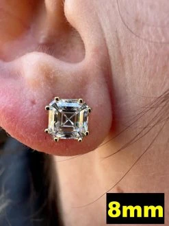 Real Iced Moissanite Stud Earrings Asscher Cut 14k Gold Over 925 Silver 4mm-8mm 26 Real Iced Moissanite Stud Earrings Asscher Cut 14k Gold Over 925 Silver 4mm-8mm -Harlem Bling Shop harlembling real iced moissanite stud earrings asscher cut 14k gold over 925 silver 4mm 8mm 09042.1680291879