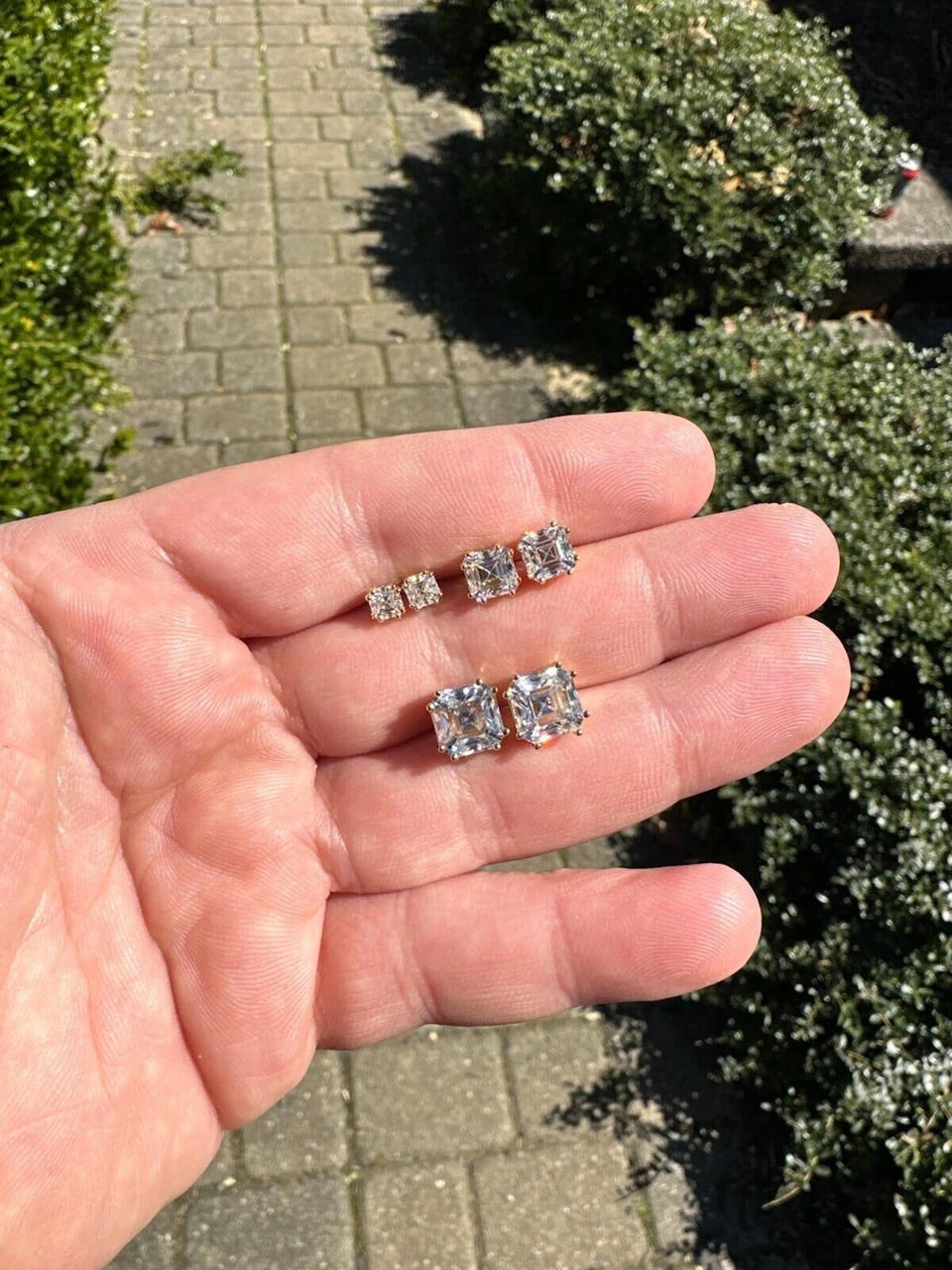 Real Iced Moissanite Stud Earrings Asscher Cut 14k Gold Over 925 Silver 4mm-8mm 21 Real Iced Moissanite Stud Earrings Asscher Cut 14k Gold Over 925 Silver 4mm-8mm - Image 19