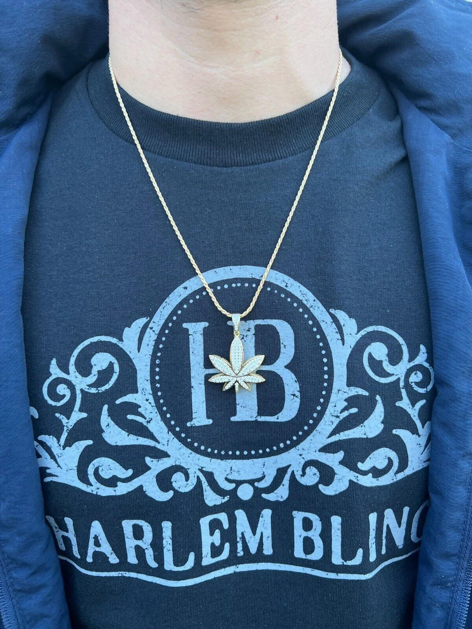 Real Iced VVS MOISSANITE 925 Silver/Gold Plated Marijuana Weed Pendant Necklace 12 Real Iced VVS MOISSANITE 925 Silver/Gold Plated Marijuana Weed Pendant Necklace - Image 10