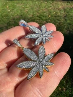Real Iced VVS MOISSANITE 925 Silver/Gold Plated Marijuana Weed Pendant Necklace 34 Real Iced VVS MOISSANITE 925 Silver/Gold Plated Marijuana Weed Pendant Necklace -Harlem Bling Shop harlembling real iced vvs moissanite 925 silvergold plated marijuana weed pendant necklace 28552.1669822594
