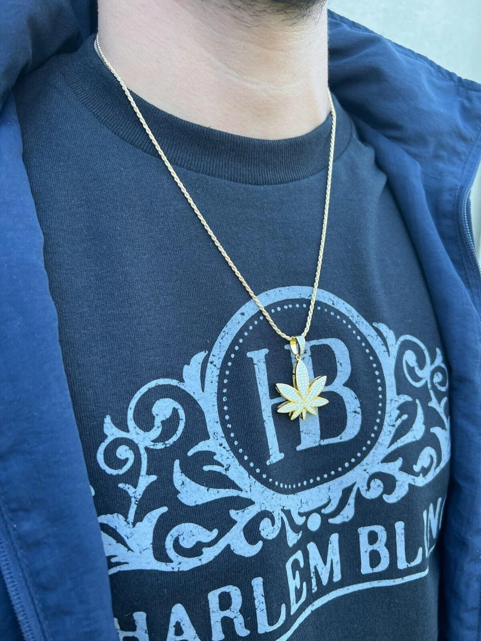 Real Iced VVS MOISSANITE 925 Silver/Gold Plated Marijuana Weed Pendant Necklace 11 Real Iced VVS MOISSANITE 925 Silver/Gold Plated Marijuana Weed Pendant Necklace - Image 9