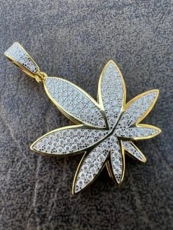 Real Iced VVS MOISSANITE 925 Silver/Gold Plated Marijuana Weed Pendant Necklace 23 Real Iced VVS MOISSANITE 925 Silver/Gold Plated Marijuana Weed Pendant Necklace -Harlem Bling Shop harlembling real iced vvs moissanite 925 silvergold plated marijuana weed pendant necklace 89009.1669822584