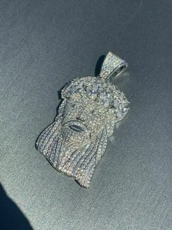 Real Mens Solid 925 Sterling Silver Jesus Piece Flooded Out Pendant Really Iced 17 Real Mens Solid 925 Sterling Silver Jesus Piece Flooded Out Pendant Really Iced -Harlem Bling Shop harlembling real mens solid 925 sterling silver jesus piece flooded out pendant really iced 16516.1664372999