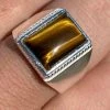 Real Mens Solid 925 Sterling Silver Tiger's Eye Signet Ring Sz 7 8 9 10 11 12 13 -Harlem Bling Shop harlembling real mens solid 925 sterling silver tigers eye signet ring sz 7 8 9 10 11 12 13 91942.1664372760