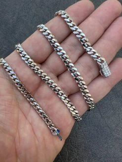 Real Miami Cuban Chain Necklace 925 Silver Baguette MOISSANITE Clasp Pass Tester -Harlem Bling Shop harlembling real miami cuban chain necklace 925 silver baguette moissanite clasp pass tester 34434.1679599506
