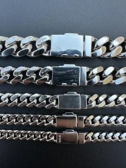 Real Miami Cuban Chain Necklace 925 Silver Baguette MOISSANITE Clasp Pass Tester -Harlem Bling Shop harlembling real miami cuban chain necklace 925 silver baguette moissanite clasp pass tester 59562.1679599525