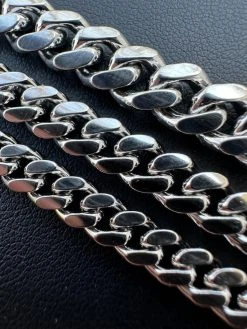 Real Miami Cuban Chain Necklace 925 Silver Baguette MOISSANITE Clasp Pass Tester -Harlem Bling Shop harlembling real miami cuban chain necklace 925 silver baguette moissanite clasp pass tester 71890.1679599507