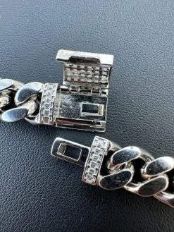 Real Miami Cuban Chain Necklace 925 Silver Baguette MOISSANITE Clasp Pass Tester -Harlem Bling Shop harlembling real miami cuban chain necklace 925 silver baguette moissanite clasp pass tester 75039.1679599615