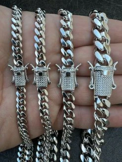 Real Miami Cuban Chain Necklace 925 Silver MOISSANITE Clasp Pass Diamond Tester 18 Real Miami Cuban Chain Necklace 925 Silver MOISSANITE Clasp Pass Diamond Tester -Harlem Bling Shop harlembling real miami cuban chain necklace 925 silver moissanite clasp pass diamond tester 06352.1664359577