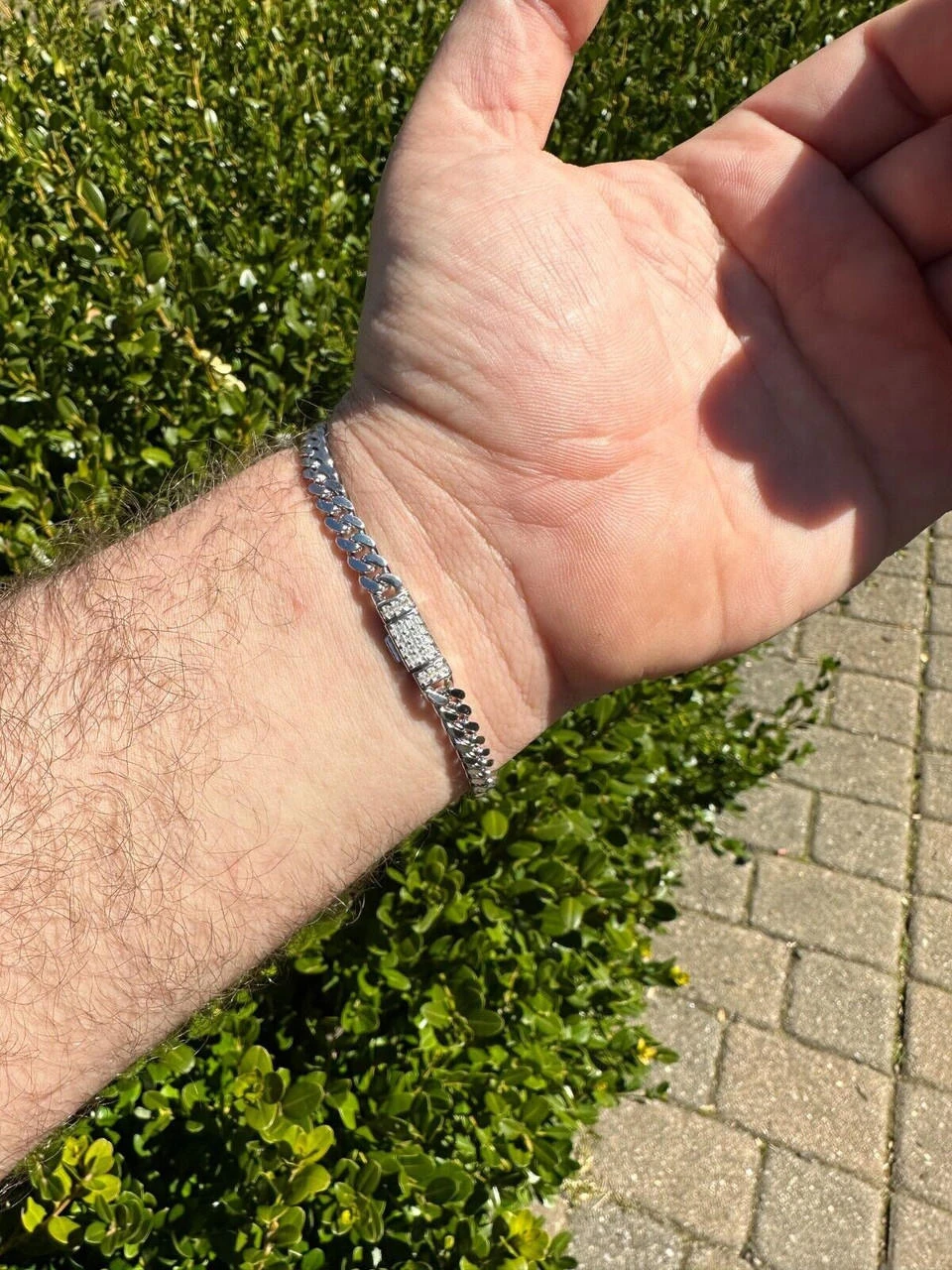 Real Miami Cuban Link Bracelet 925 Silver Baguette MOISSANITE Clasp Pass Tester 21 Real Miami Cuban Link Bracelet 925 Silver Baguette MOISSANITE Clasp Pass Tester - Image 19