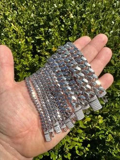 Real Miami Cuban Link Bracelet 925 Silver Baguette MOISSANITE Clasp Pass Tester 30 Real Miami Cuban Link Bracelet 925 Silver Baguette MOISSANITE Clasp Pass Tester -Harlem Bling Shop harlembling real miami cuban link bracelet 925 silver baguette moissanite clasp pass tester 10775.1679599558