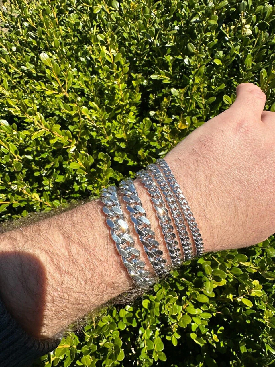 Real Miami Cuban Link Bracelet 925 Silver Baguette MOISSANITE Clasp Pass Tester 5 Real Miami Cuban Link Bracelet 925 Silver Baguette MOISSANITE Clasp Pass Tester - Image 3