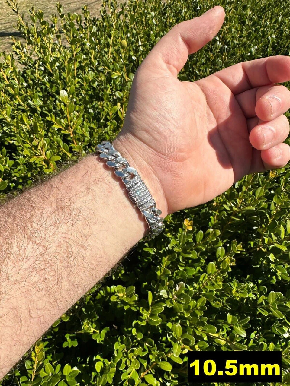 Real Miami Cuban Link Bracelet 925 Silver Baguette MOISSANITE Clasp Pass Tester 15 Real Miami Cuban Link Bracelet 925 Silver Baguette MOISSANITE Clasp Pass Tester - Image 13
