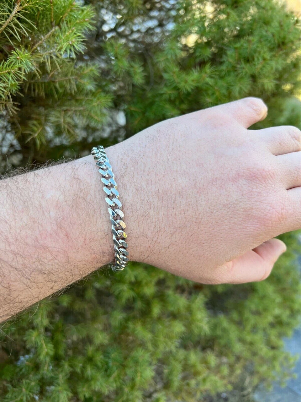 Real Miami Cuban Link Bracelet 925 Silver MOISSANITE Clasp Pass Diamond Tester 10 Real Miami Cuban Link Bracelet 925 Silver MOISSANITE Clasp Pass Diamond Tester - Image 8