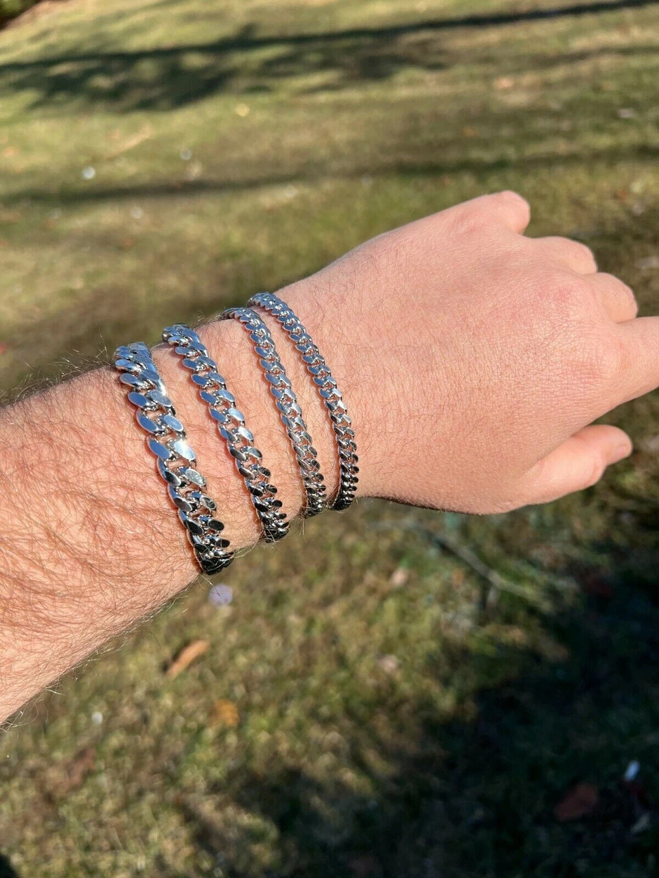 Real Miami Cuban Link Bracelet 925 Silver MOISSANITE Clasp Pass Diamond Tester 4 Real Miami Cuban Link Bracelet 925 Silver MOISSANITE Clasp Pass Diamond Tester - Image 2