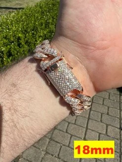 Real Miami Cuban Link Bracelet Iced MOISSANITE 14k Rose Gold 925 Sterling Silver 25 Real Miami Cuban Link Bracelet Iced MOISSANITE 14k Rose Gold 925 Sterling Silver -Harlem Bling Shop harlembling real miami cuban link bracelet iced moissanite 14k rose gold 925 sterling silver 13926.1664357234