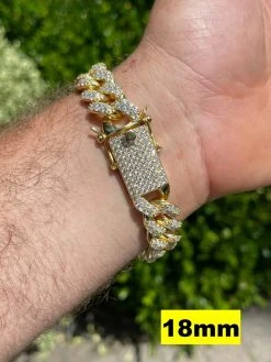 Real Miami Cuban Link Bracelet Iced MOISSANITE Out 14k Gold 925 Sterling Silver -Harlem Bling Shop harlembling real miami cuban link bracelet iced moissanite out 14k gold 925 sterling silver 32988.1664385010