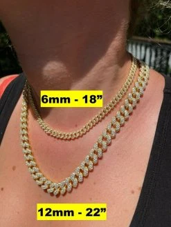Real Miami Cuban Link Chain Iced MOISSANITE 14k Gold & Solid 925 Silver Necklace 22 Real Miami Cuban Link Chain Iced MOISSANITE 14k Gold & Solid 925 Silver Necklace -Harlem Bling Shop harlembling real miami cuban link chain iced moissanite 14k gold and solid 925 silver necklace 48222.1664383784