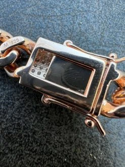 Real Miami Cuban Link Chain Iced MOISSANITE Rose Gold Vermeil Silver Necklace -Harlem Bling Shop harlembling real miami cuban link chain iced moissanite rose gold vermeil silver necklace 99991.1664362692