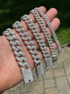 Real Miami Cuban Link Chain Iced MOISSANITE Solid 925 Sterling Silver Necklace 20 Real Miami Cuban Link Chain Iced MOISSANITE Solid 925 Sterling Silver Necklace -Harlem Bling Shop harlembling real miami cuban link chain iced moissanite solid 925 sterling silver necklace 05516.1664378477