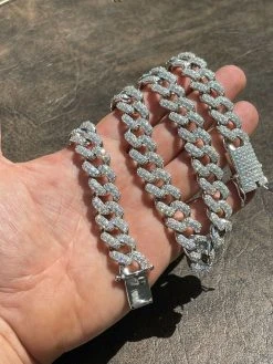 Real Miami Cuban Link Chain Iced MOISSANITE Solid 925 Sterling Silver Necklace 24 Real Miami Cuban Link Chain Iced MOISSANITE Solid 925 Sterling Silver Necklace -Harlem Bling Shop harlembling real miami cuban link chain iced moissanite solid 925 sterling silver necklace 37023.1664390389