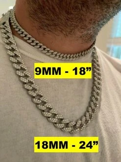 Real Miami Cuban Link Chain Iced MOISSANITE Solid 925 Sterling Silver Necklace 27 Real Miami Cuban Link Chain Iced MOISSANITE Solid 925 Sterling Silver Necklace -Harlem Bling Shop harlembling real miami cuban link chain iced moissanite solid 925 sterling silver necklace 92226.1664371565
