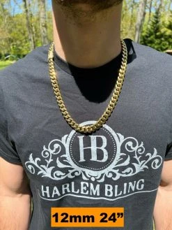 Real Miami Cuban Link Chain Necklace Bracelet 14k Gold Vermeil MOISSANITE Clasp 18 Real Miami Cuban Link Chain Necklace Bracelet 14k Gold Vermeil MOISSANITE Clasp -Harlem Bling Shop harlembling real miami cuban link chain necklace bracelet 14k gold vermeil moissanite clasp 36346.1664355709