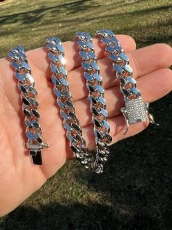 Real Miami Cuban Link Chain Necklace Bracelet Solid 925 Silver MOISSANITE Clasp 24 Real Miami Cuban Link Chain Necklace Bracelet Solid 925 Silver MOISSANITE Clasp -Harlem Bling Shop harlembling real miami cuban link chain necklace bracelet solid 925 silver moissanite clasp 32633.1664358348
