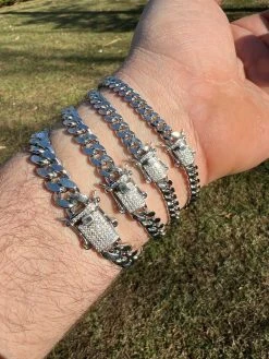 Real Miami Cuban Link Chain Necklace Bracelet Solid 925 Silver MOISSANITE Clasp 17 Real Miami Cuban Link Chain Necklace Bracelet Solid 925 Silver MOISSANITE Clasp -Harlem Bling Shop harlembling real miami cuban link chain necklace bracelet solid 925 silver moissanite clasp 48264.1664355718