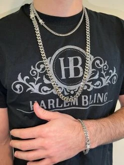 Real Miami Cuban Link Chain Necklace Bracelet Solid 925 Silver MOISSANITE Clasp 25 Real Miami Cuban Link Chain Necklace Bracelet Solid 925 Silver MOISSANITE Clasp -Harlem Bling Shop harlembling real miami cuban link chain necklace bracelet solid 925 silver moissanite clasp 53427.1664356814