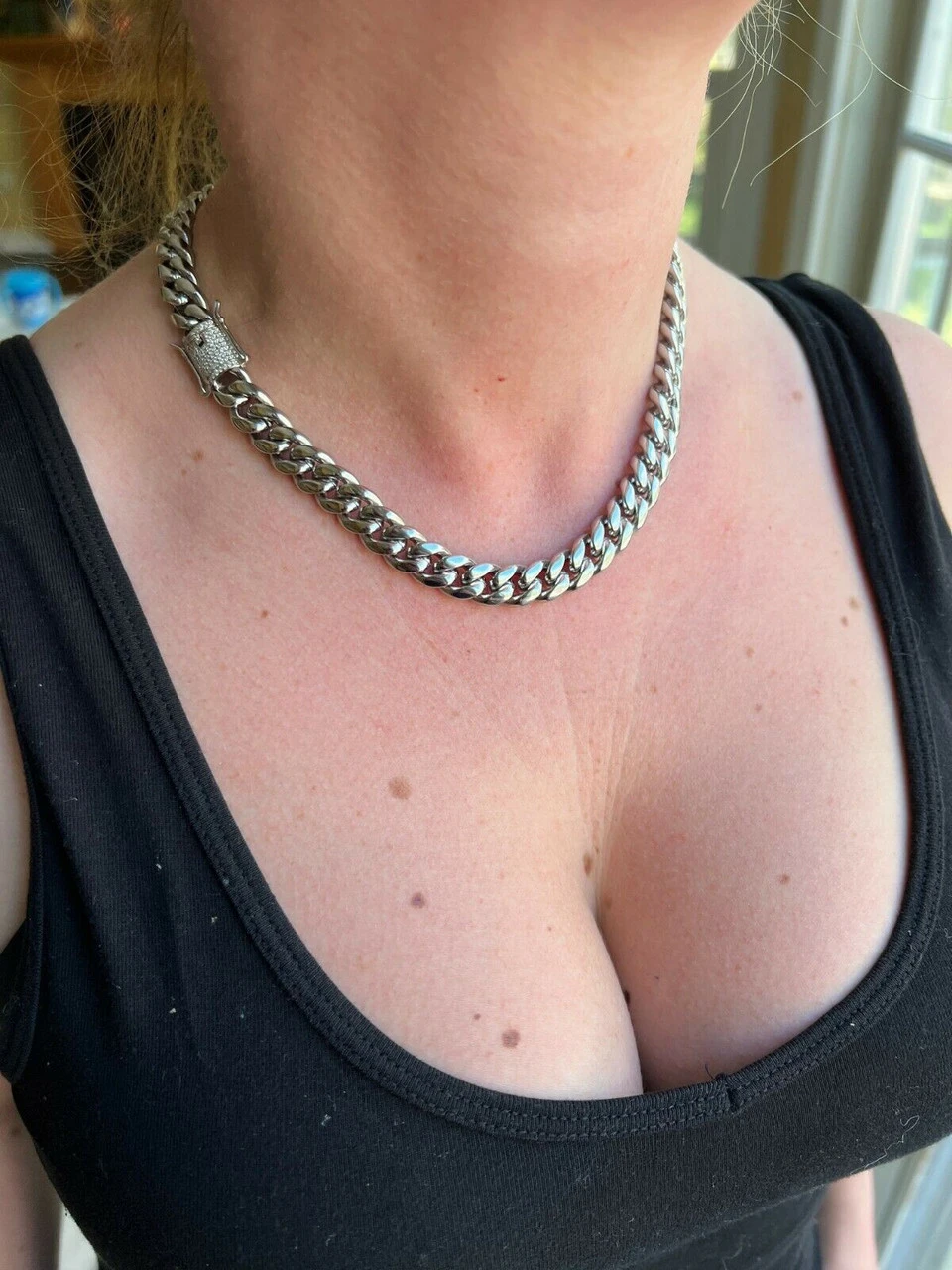 Real Miami Cuban Link Chain Necklace Bracelet Stainless Steel MOISSANITE Clasp 8 Real Miami Cuban Link Chain Necklace Bracelet Stainless Steel MOISSANITE Clasp - Image 6