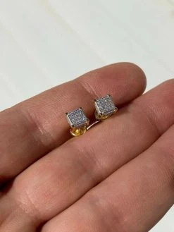 Real Moissanite 14k Gold Vermeil Iced Hip Hop Earrings Stud Pass Diamond Tester 18 Real Moissanite 14k Gold Vermeil Iced Hip Hop Earrings Stud Pass Diamond Tester -Harlem Bling Shop harlembling real moissanite 14k gold vermeil iced hip hop earrings stud pass diamond tester 58334.1664357152