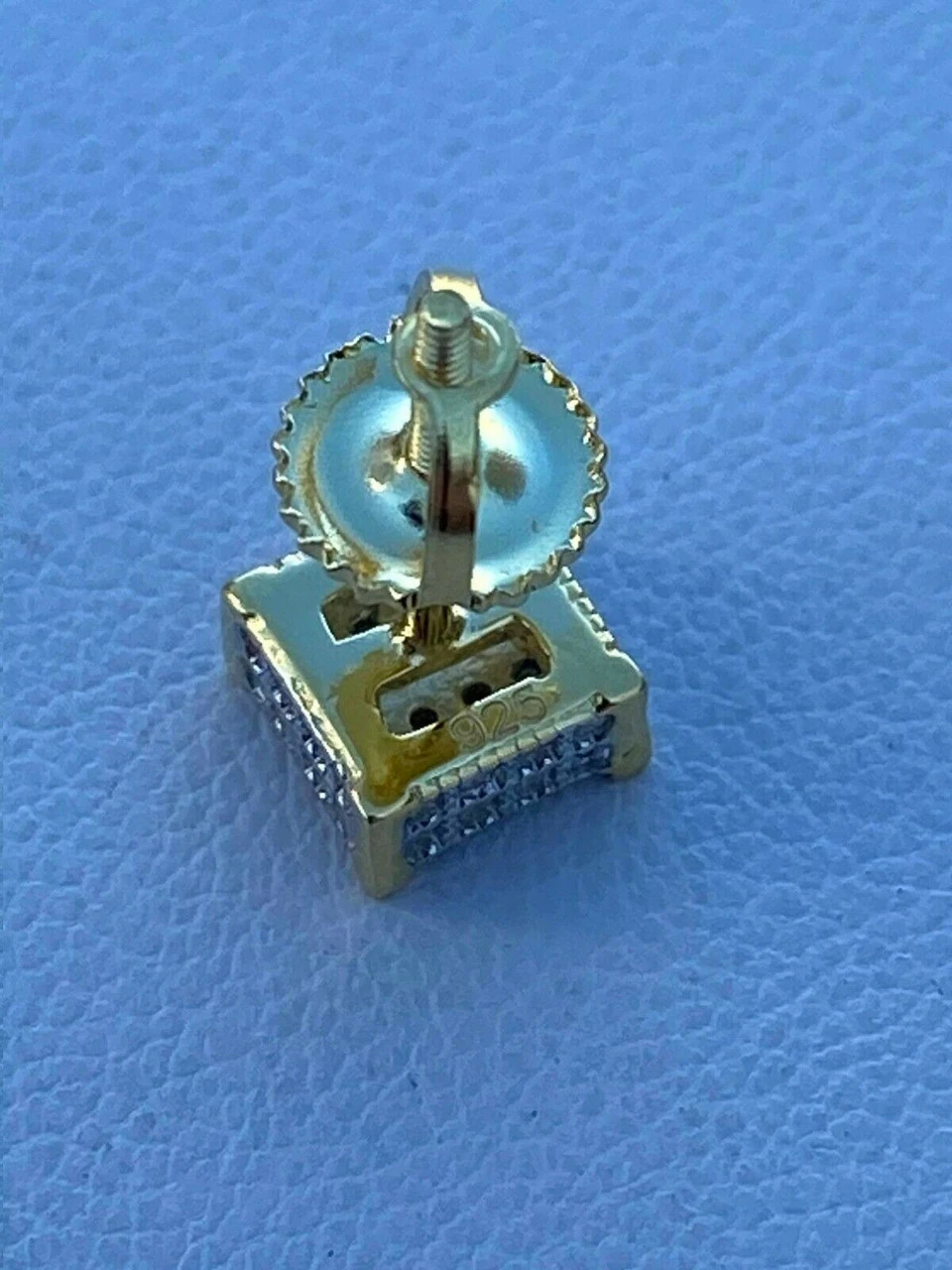 Real Moissanite 14k Gold Vermeil Iced Hip Hop Earrings Stud Pass Diamond Tester 10 Real Moissanite 14k Gold Vermeil Iced Hip Hop Earrings Stud Pass Diamond Tester - Image 8