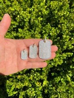 Real MOISSANITE 14k Gold Vermeil Silver Dog Tag Iced Hip Hop Pendant Necklace 22 Real MOISSANITE 14k Gold Vermeil Silver Dog Tag Iced Hip Hop Pendant Necklace -Harlem Bling Shop harlembling real moissanite 14k gold vermeil silver dog tag iced hip hop pendant necklace 18255.1664360562