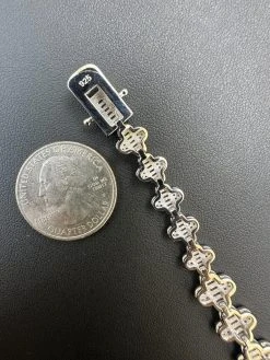 Real MOISSANITE 925 Silver 12mm Iced Baguette Clover Graduated Tennis Bracelet 31 Real MOISSANITE 925 Silver 12mm Iced Baguette Clover Graduated Tennis Bracelet -Harlem Bling Shop harlembling real moissanite 925 silver 12mm iced baguette clover graduated tennis bracelet 22737.1697597153