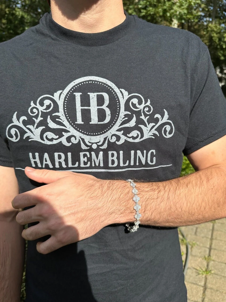 Real MOISSANITE 925 Silver 12mm Iced Baguette Clover Graduated Tennis Bracelet 6 Real MOISSANITE 925 Silver 12mm Iced Baguette Clover Graduated Tennis Bracelet - Image 4