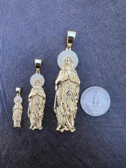 Real MOISSANITE 925 Silver 14k Gold Plated Virgin Mary Pendant Iced Necklace 21 Real MOISSANITE 925 Silver 14k Gold Plated Virgin Mary Pendant Iced Necklace -Harlem Bling Shop harlembling real moissanite 925 silver 14k gold plated virgin mary pendant iced necklace 44735.1670514665