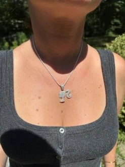 Real MOISSANITE 925 Silver Barbie Doll Pendant Necklace 14k Gold Plated Iced 36 Real MOISSANITE 925 Silver Barbie Doll Pendant Necklace 14k Gold Plated Iced -Harlem Bling Shop harlembling real moissanite 925 silver barbie doll pendant necklace 14k gold plated iced 42605.1692406030