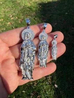 Real MOISSANITE 925 Silver Virgin Mary Guadalupe Pendant Iced Necklace - 3 Sizes 29 Real MOISSANITE 925 Silver Virgin Mary Guadalupe Pendant Iced Necklace - 3 Sizes -Harlem Bling Shop harlembling real moissanite 925 silver virgin mary guadalupe pendant iced necklace 3 sizes 41497.1670514723