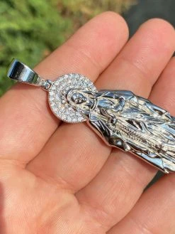 Real MOISSANITE 925 Silver Virgin Mary Guadalupe Pendant Iced Necklace - 3 Sizes 36 Real MOISSANITE 925 Silver Virgin Mary Guadalupe Pendant Iced Necklace - 3 Sizes -Harlem Bling Shop harlembling real moissanite 925 silver virgin mary guadalupe pendant iced necklace 3 sizes 42300.1670514704