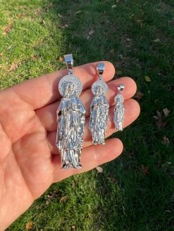 Real MOISSANITE 925 Silver Virgin Mary Guadalupe Pendant Iced Necklace - 3 Sizes 32 Real MOISSANITE 925 Silver Virgin Mary Guadalupe Pendant Iced Necklace - 3 Sizes -Harlem Bling Shop harlembling real moissanite 925 silver virgin mary guadalupe pendant iced necklace 3 sizes 68568.1670514700