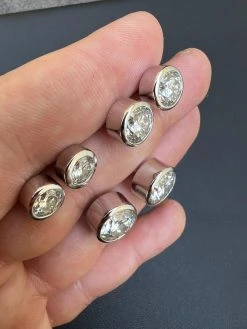 Real Moissanite Bezel Stud Earrings 925 Silver Mens Ladies Iced Diamond Tester ✅ -Harlem Bling Shop harlembling real moissanite bezel stud earrings 925 silver mens ladies iced diamond tester 65067.1667486504