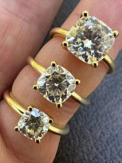 Real Moissanite Engagement Promise Ring Cushion Cut 14k Gold Plated 925 Silver -Harlem Bling Shop harlembling real moissanite engagement promise ring cushion cut 14k gold plated 925 silver 66191.1665755630