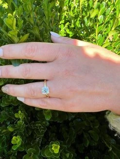 Real Moissanite Engagement Promise Ring Cushion Cut 14k Gold Plated 925 Silver -Harlem Bling Shop harlembling real moissanite engagement promise ring cushion cut 14k gold plated 925 silver 67484.1665755670