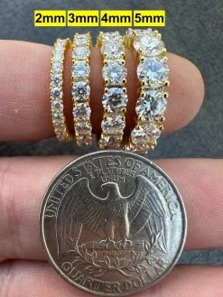 Real Moissanite Eternity Band Wedding Ring Diamond Test 14k Gold Over 925 Silver -Harlem Bling Shop harlembling real moissanite eternity band wedding ring diamond test 14k gold over 925 silver 25623.1676398831