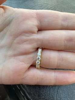 Real Moissanite Eternity Band Wedding Ring Diamond Test 14k Gold Over 925 Silver -Harlem Bling Shop harlembling real moissanite eternity band wedding ring diamond test 14k gold over 925 silver 36712.1676398760