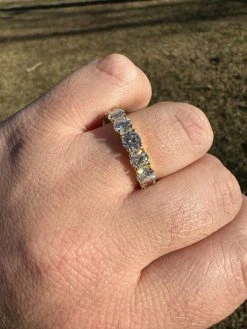 Real Moissanite Eternity Band Wedding Ring Diamond Test 14k Gold Over 925 Silver -Harlem Bling Shop harlembling real moissanite eternity band wedding ring diamond test 14k gold over 925 silver 62072.1676398744