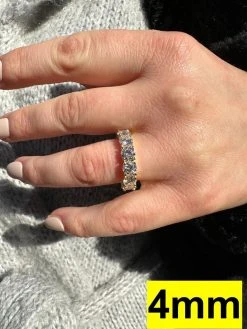 Real Moissanite Eternity Band Wedding Ring Diamond Test 14k Gold Over 925 Silver -Harlem Bling Shop harlembling real moissanite eternity band wedding ring diamond test 14k gold over 925 silver 76544.1676398789