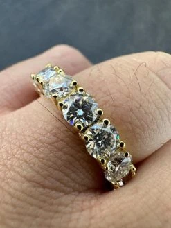 Real Moissanite Eternity Band Wedding Ring Diamond Test 14k Gold Over 925 Silver -Harlem Bling Shop harlembling real moissanite eternity band wedding ring diamond test 14k gold over 925 silver 86638.1676398849